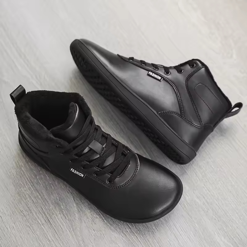 LT-E5QJ9918 Winter Snow Warm Pu Leather Barefoot Shoes - LUTE Footwear OEM Jinjiang